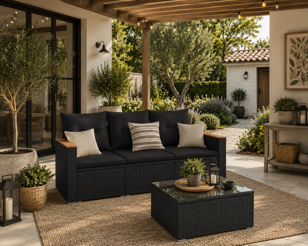 Salon de Jardin Résine Tressée Signature BORGO