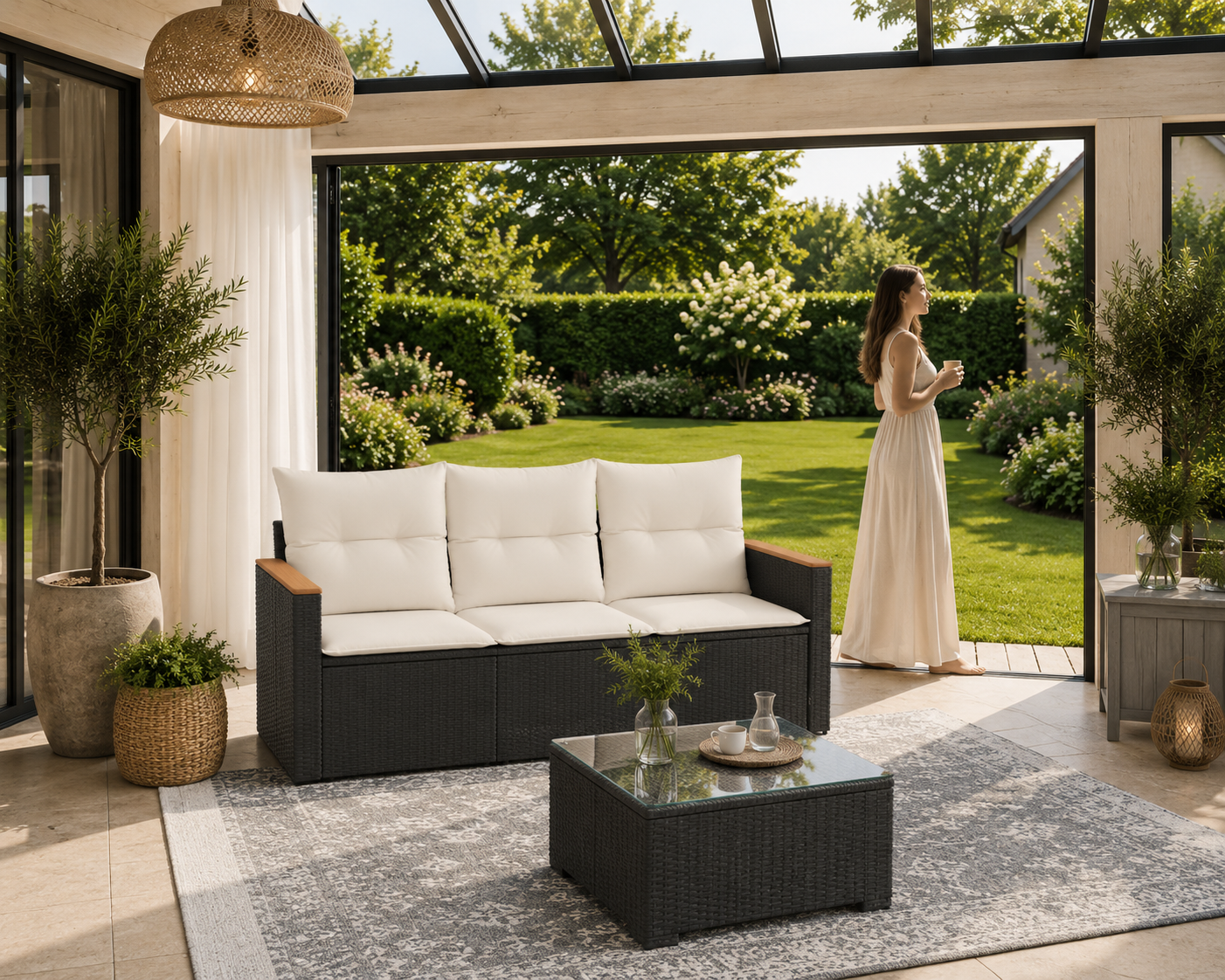 Salon de Jardin Résine Tressée Signature BORGO