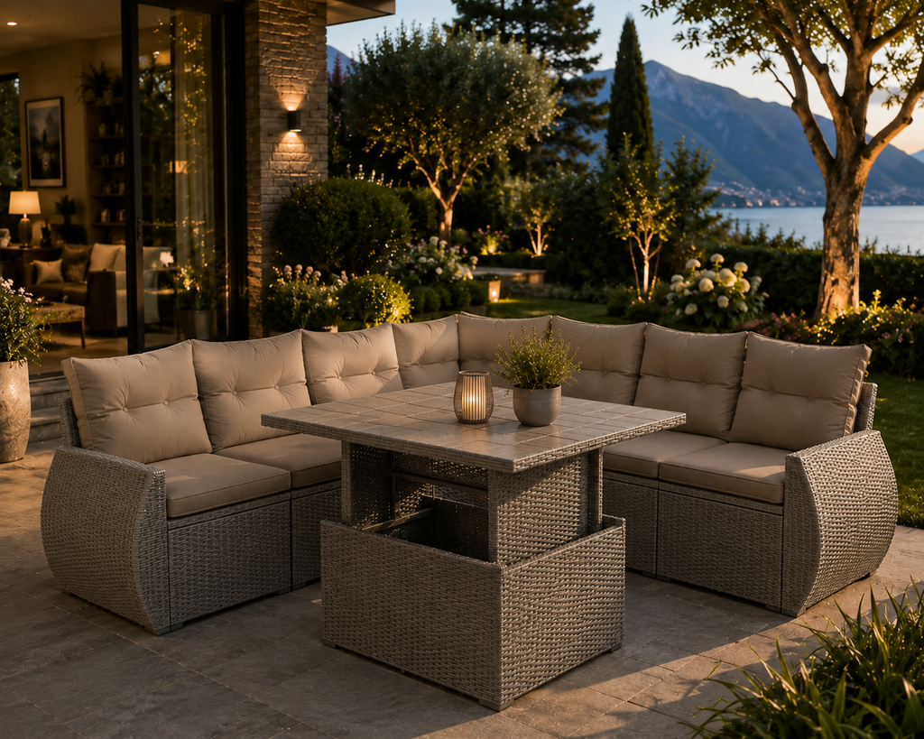 Salon de Jardin Résine Tressée Signature CORBARA