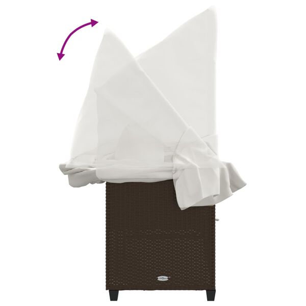 Bain de Soleil Canapé avec Auvent Résine Tressée INTIMY