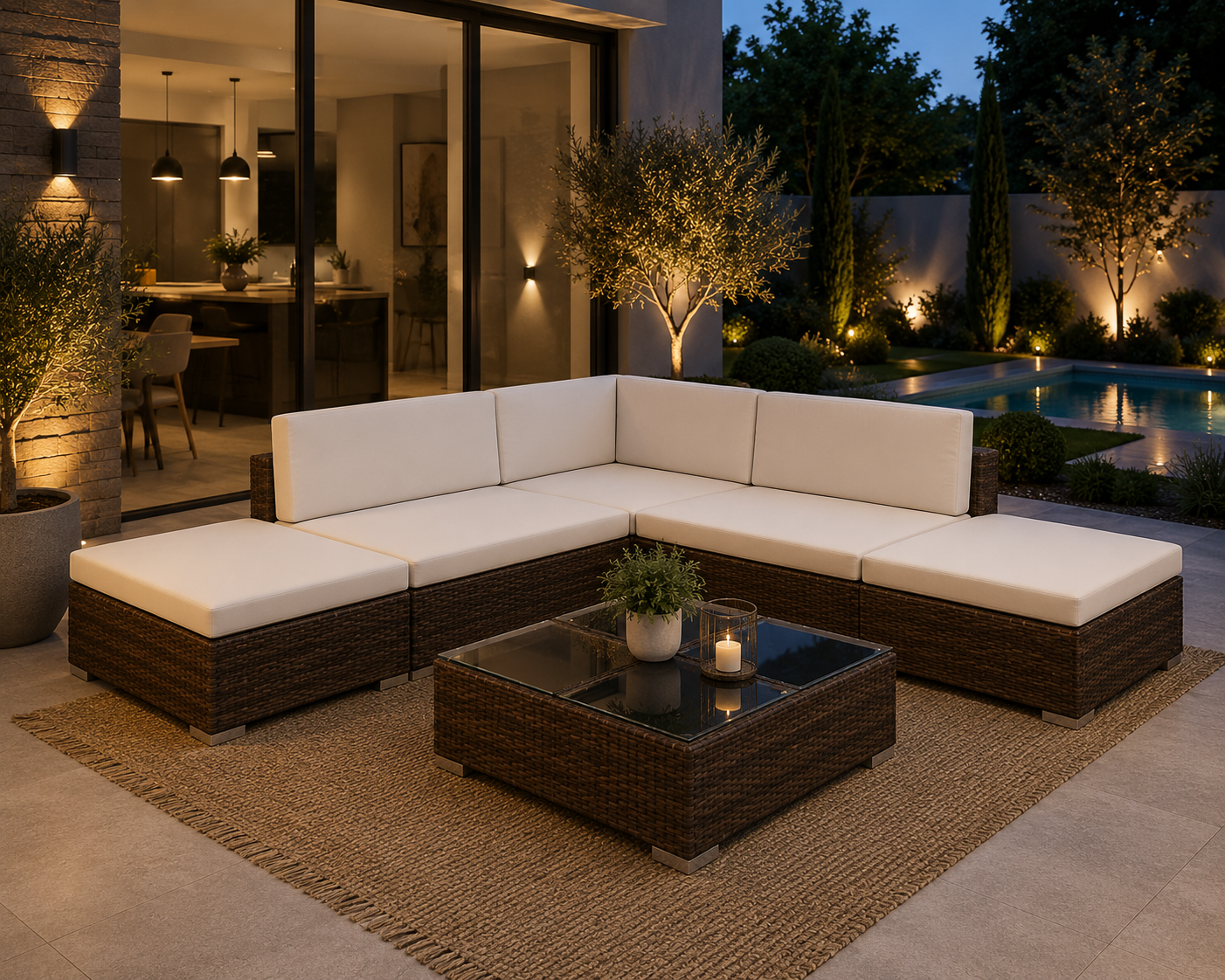 Salon de Jardin Résine Tressée Signature MONACO