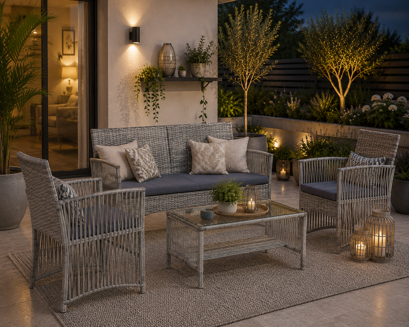 Salon de Jardin Résine Tressée Signature BELGODÈRE