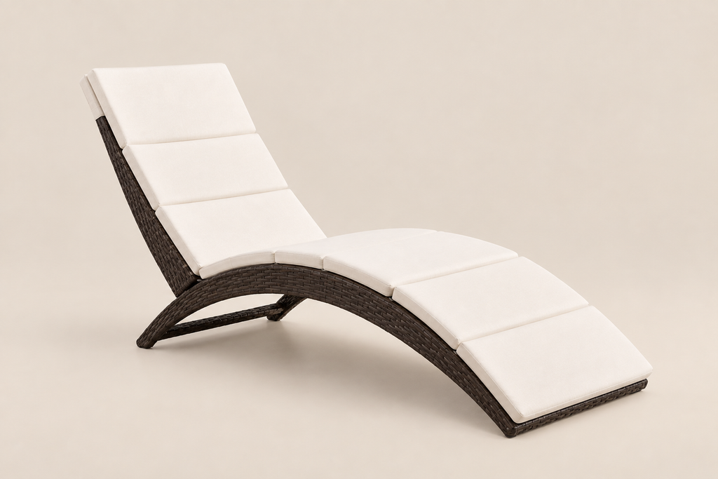 Chaise Longue Résine Tressée Pliable COON