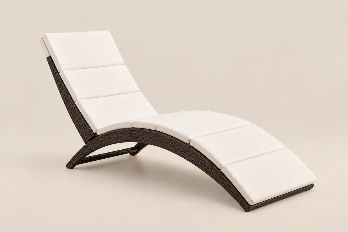 Chaise Longue Résine Tressée Pliable COON