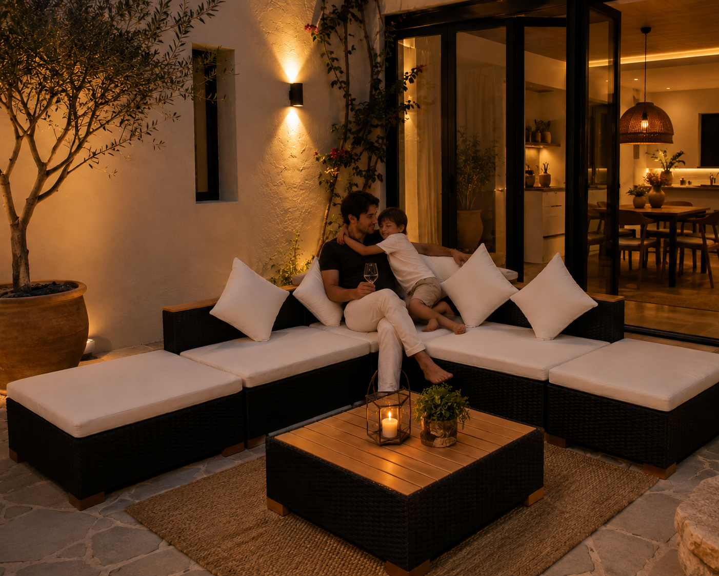 Salon de jardin Résine Tressée DAKAR