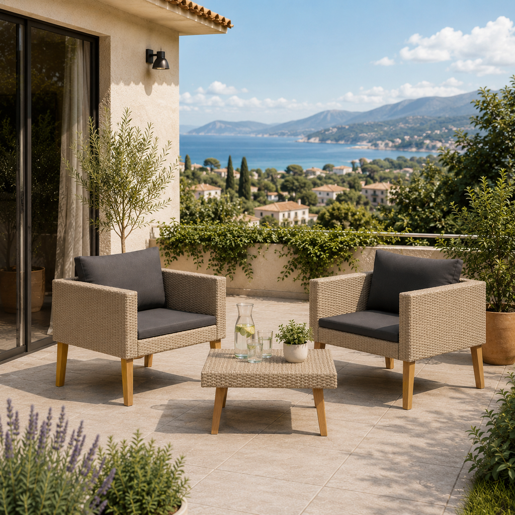 Salon de Jardin Résine Tressée Signature ST FLORENT